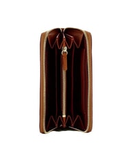 COCCINELLE METALLIC SOFT Geldbörse aus strukturiertem Leder mit Reißverschluss Cognac - Brieftaschen Damen - 2