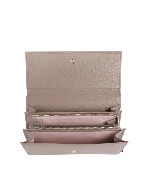 METALLIC SOFT Gro&szlig;es Lederportemonnaie warmes Taupe - Brieftaschen Damen