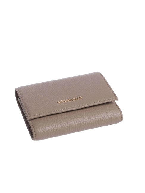 METALLIC SOFT  Kleine Geldbörse aus Leder warmes Taupe - Brieftaschen Damen