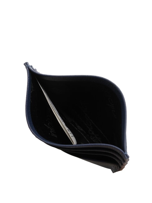 BASIC Flaches Kartenetui aus Leder Blau - Brieftaschen Damen