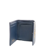 BRACCIALINI BASIC Kleine Lederbrieftasche mit Klappe Blau - Brieftaschen Damen - 2