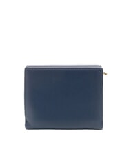 BRACCIALINI BASIC Kleine Lederbrieftasche mit Klappe Blau - Brieftaschen Damen - 3
