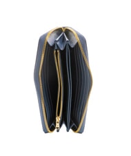 BRACCIALINI BASIC Lederbrieftasche mit Rundum-Rei&szlig;verschluss Blau - Brieftaschen Damen - 2