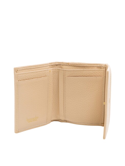 BASIC Kompakte Ledergeldb&ouml;rse Beige - Brieftaschen Damen