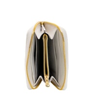 BRACCIALINI BASIC Kleine Lederbrieftasche mit Rundum-Rei&szlig;verschluss Wei&szlig; - Brieftaschen Damen - 2