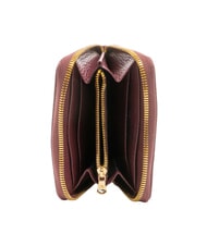 BRACCIALINI BASIC Kleine Lederbrieftasche mit Rundum-Reißverschluss Burgund - Brieftaschen Damen - 2