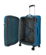 AMERICAN TOURISTER BLAZING RIDE Set bestehend aus 3 Trolleys + Reisetasche + 2 Rucks&auml;cken + 2 Kosmetikkoffern T&uuml;rkis/Orange - Trolleyset - 3