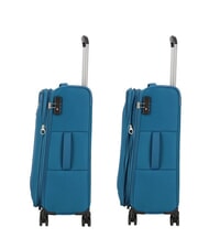 AMERICAN TOURISTER BLAZING RIDE Set bestehend aus 3 Trolleys + Reisetasche + 2 Rucks&auml;cken + 2 Kosmetikkoffern T&uuml;rkis/Orange - Trolleyset - 4