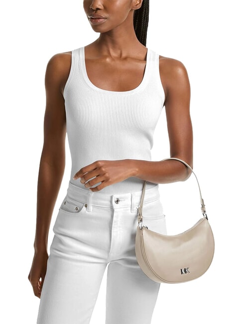 KYLA Schultertasche aus Leder mit Schulterriemen heller Sand - Damentaschen