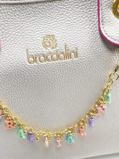 BETH Mittelgroße Tasche mit abnehmbarem Beutel Silber - Damentaschen