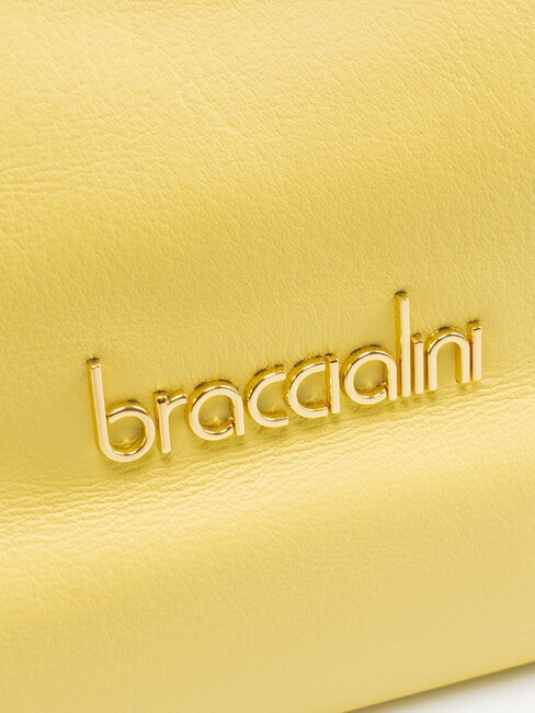 SOFIA Lederhandtasche mit kleinen Blumen Gelb - Damentaschen