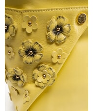 BRACCIALINI SOFIA Lederhandtasche mit kleinen Blumen Gelb - Damentaschen - 4