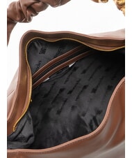 BRACCIALINI SARA Hobo-Schultertasche aus Leder mit Blumen braun - Damentaschen - 5