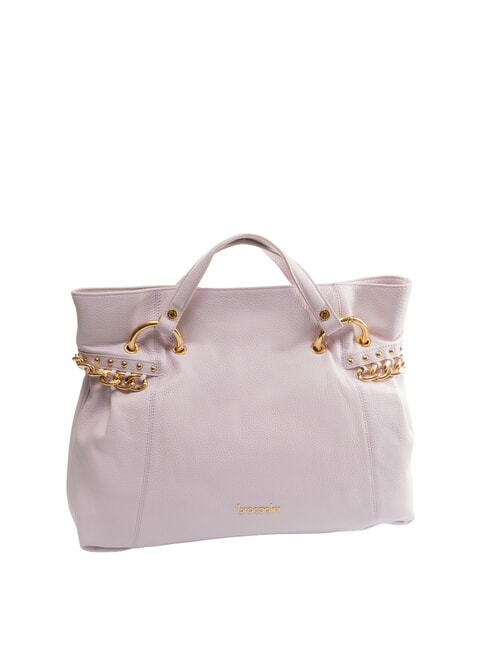 NORA Handtasche aus gehämmertem Leder lila - Damentaschen