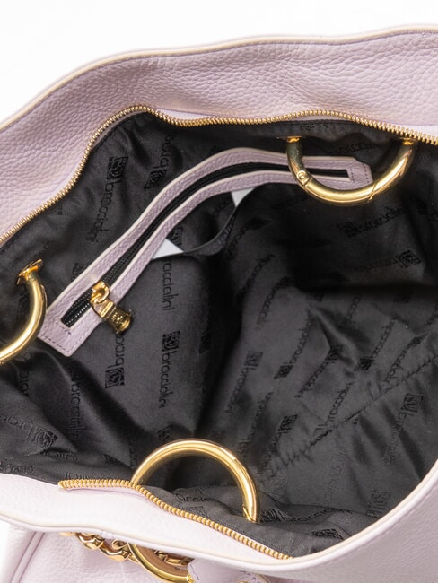 NORA Handtasche aus gehämmertem Leder lila - Damentaschen