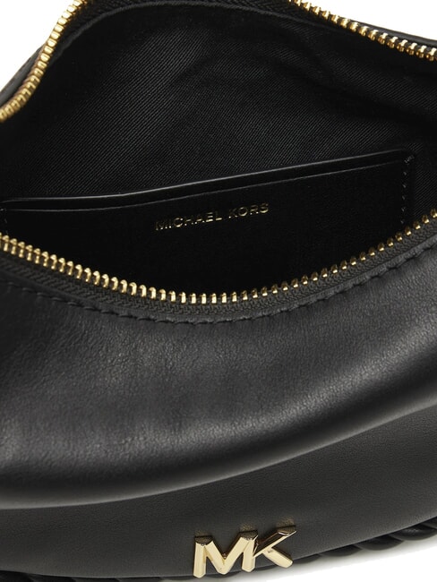 KYLA Schultertasche aus Leder mit Schulterriemen Schwarz - Damentaschen