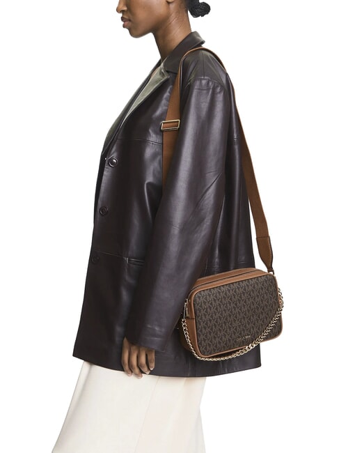 BRYANT Schultertasche mit Allover-Logoprint Brn/Eichel - Damentaschen