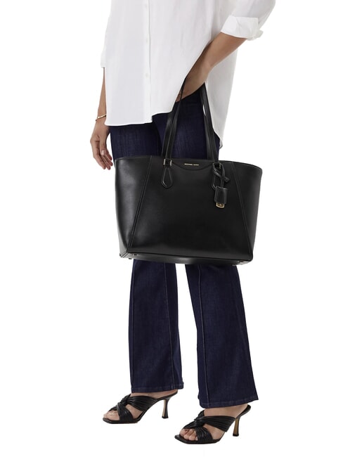 TARYN Leder-Schultertasche Schwarz - Damentaschen