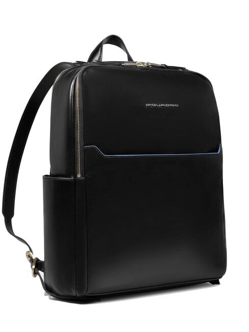 BLUE SQUARE  14-Zoll-Laptop-Rucksack aus Leder Schwarz - PC-Rucksäcke
