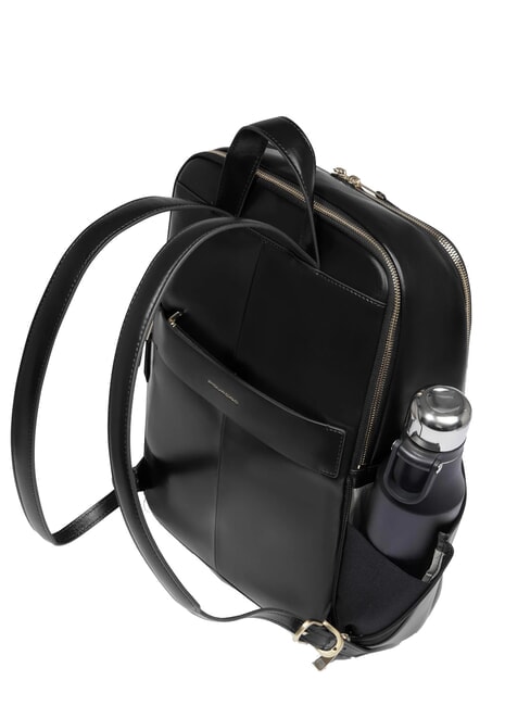 BLUE SQUARE  14-Zoll-Laptop-Rucksack aus Leder Schwarz - PC-Rucksäcke