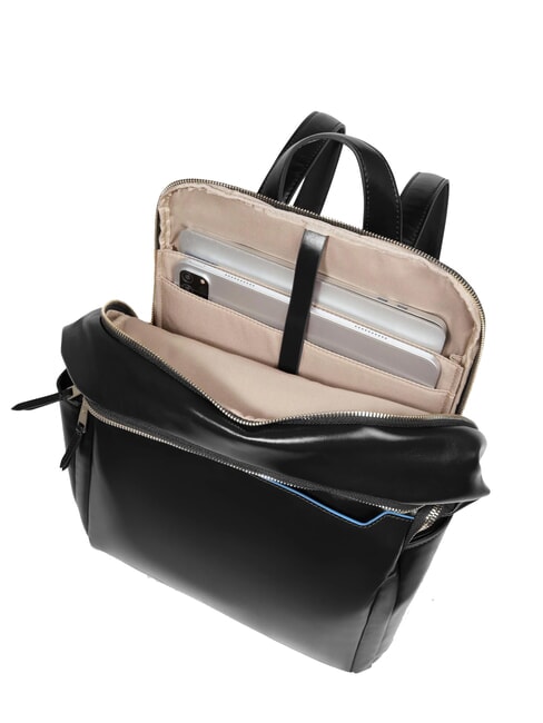 BLUE SQUARE  14-Zoll-Laptop-Rucksack aus Leder Schwarz - PC-Rucksäcke