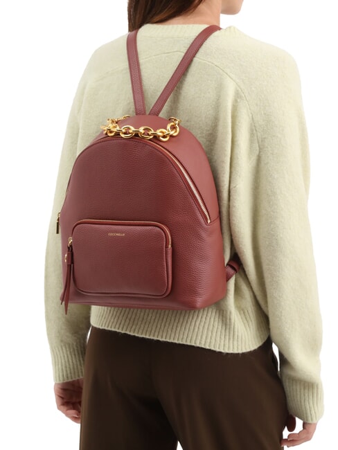 FENIX Mittelgroßer Lederrucksack Brandy - Damentaschen