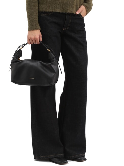 RHEA Kleine Umhängetasche mit Schultergurt Schwarz - Damentaschen