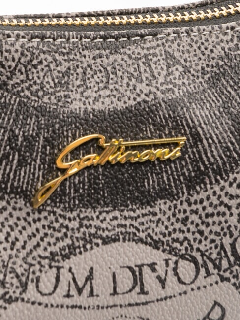 PLANETARIUM Halbmondförmige Hobo-Tasche mit Schultergurt monochrom hellgrau/schwarz - Damentaschen