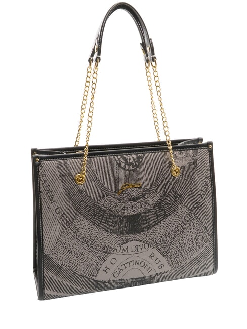 PLANETARIUM Umhängetasche mit Kettengriff monochrom hellgrau/schwarz - Damentaschen