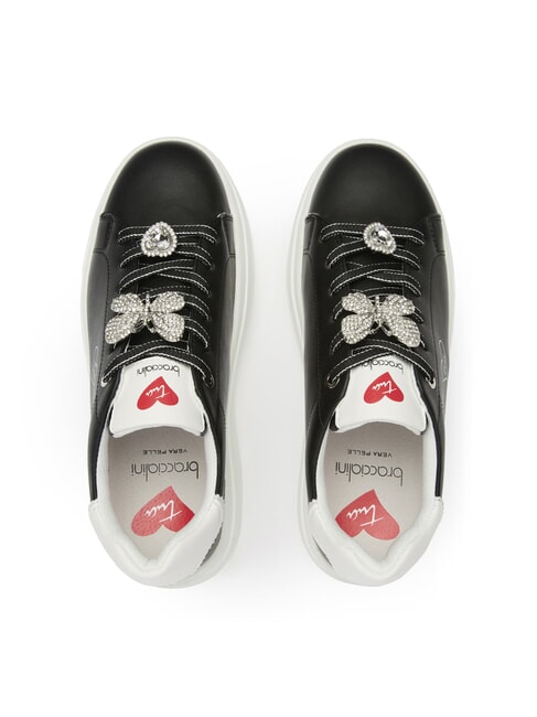 TUA Sneaker mit Strass-Schnürsenkeln Schwarz - Damenschuhe