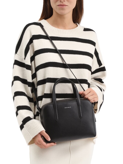 SWAP Umhängetasche aus Leder mit Schultergurt Rosetten - Damentaschen