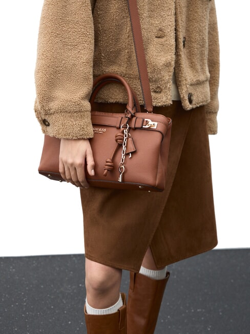 GREGORIA Mittelgroße Handtasche mit Schultergurt COGNAC - Damentaschen