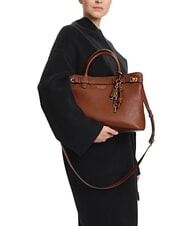 GUESS GREGORIA Gro&szlig;e Handtasche mit Schultergurt COGNAC - Damentaschen - 5
