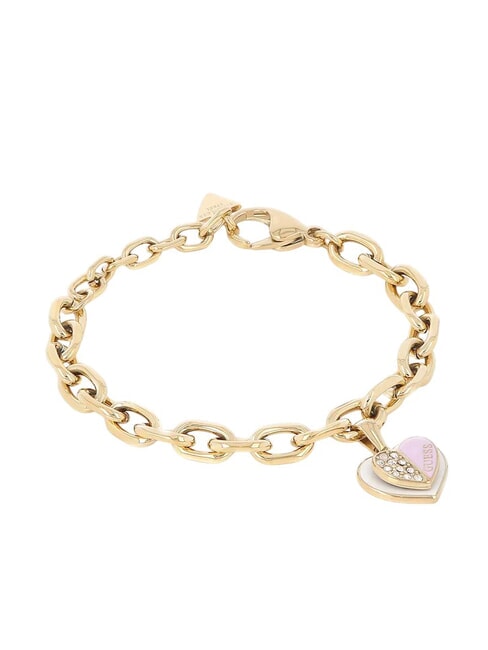 LOVELY GUESS Armband mit Herzanhänger Gelbgold/Flieder - Armbänder