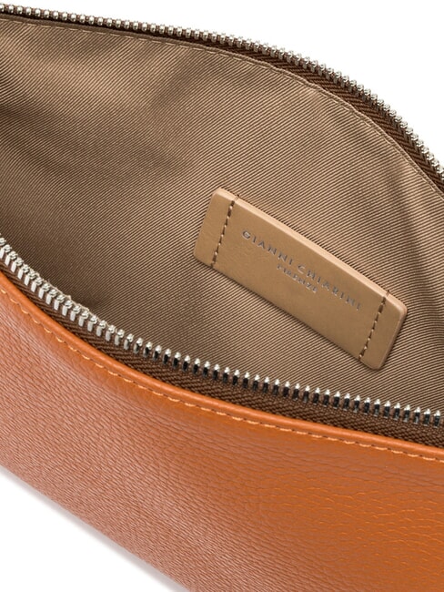 HERMY Leder-Umschlagtasche mit Schultergurt würzen - Damentaschen