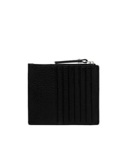 GIANNI CHIARINI GRAIN Flache Lederbrieftasche mit Reißverschluss Schwarz - Brieftaschen Damen - 3