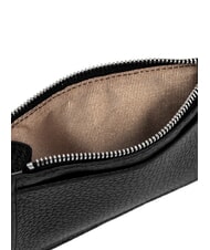 GIANNI CHIARINI GRAIN Flache Lederbrieftasche mit Reißverschluss Schwarz - Brieftaschen Damen - 5