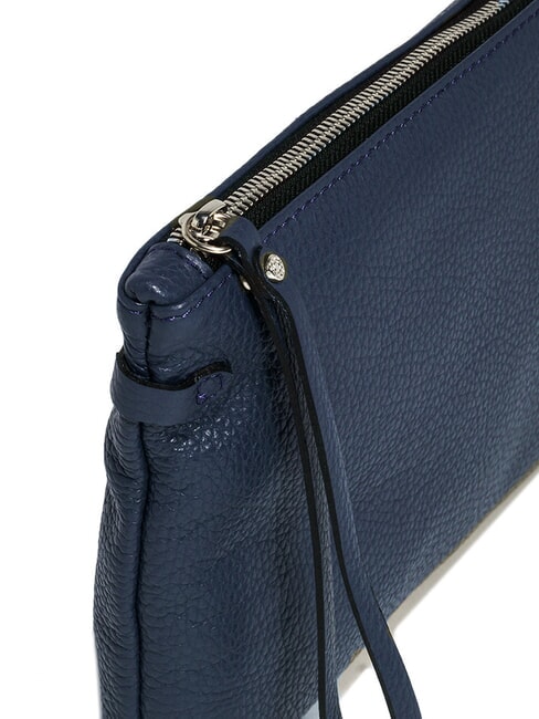 HERMY Leder-Umschlagtasche mit Schultergurt NAVY BLAU - Damentaschen