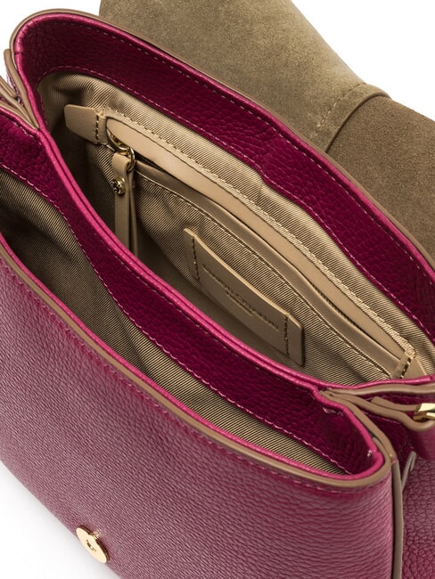 HELENA ROUND Ledertasche mit doppeltem Schultergurt Wüstenblume - Damentaschen