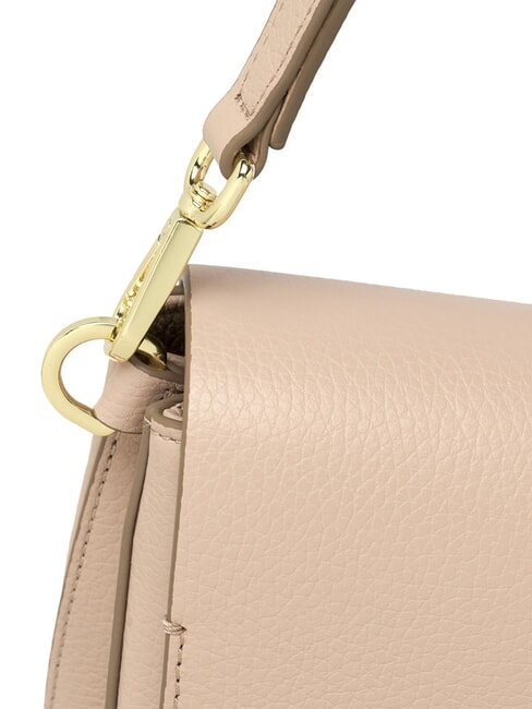 HELENA ROUND Kleine Umhängetasche aus Leder rosa Salz - Damentaschen