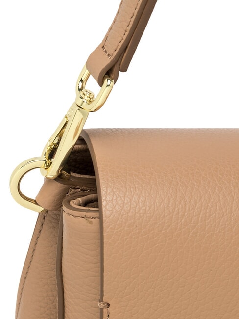 HELENA ROUND Kleine Umhängetasche aus Leder Ton - Damentaschen
