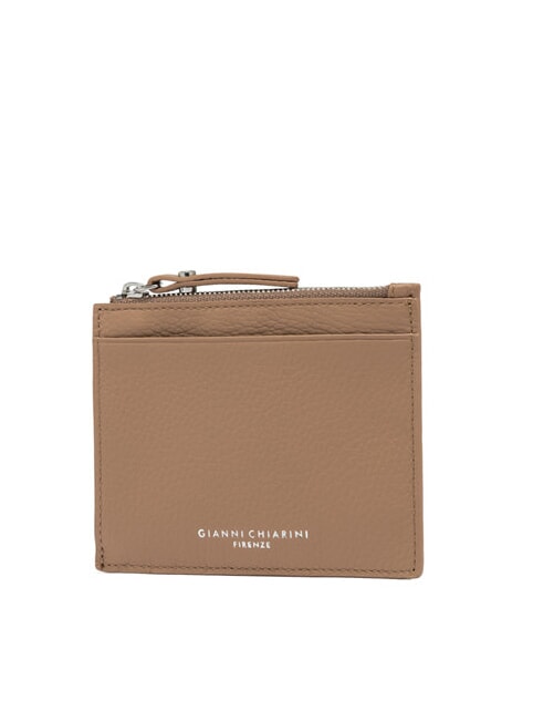 GRAIN Flache Lederbrieftasche mit Reißverschluss Ton - Brieftaschen Damen