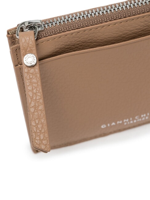 GRAIN Flache Lederbrieftasche mit Reißverschluss Ton - Brieftaschen Damen