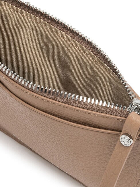 GRAIN Flache Lederbrieftasche mit Reißverschluss Ton - Brieftaschen Damen