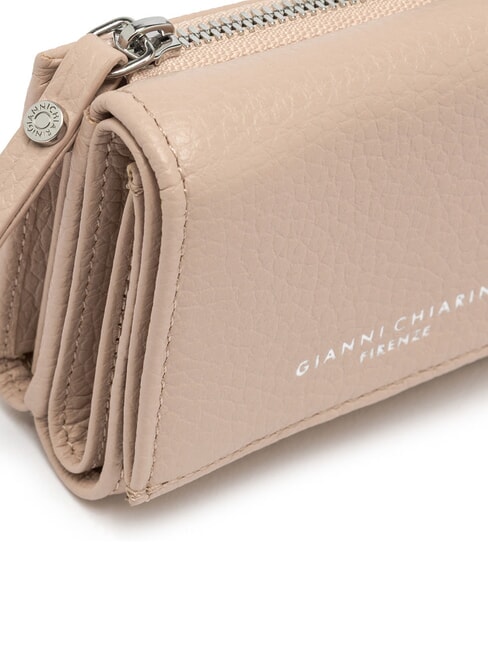 WALLETS GRAIN Kleine Geldbörse aus genarbtem Leder rosa Salz - Brieftaschen Damen