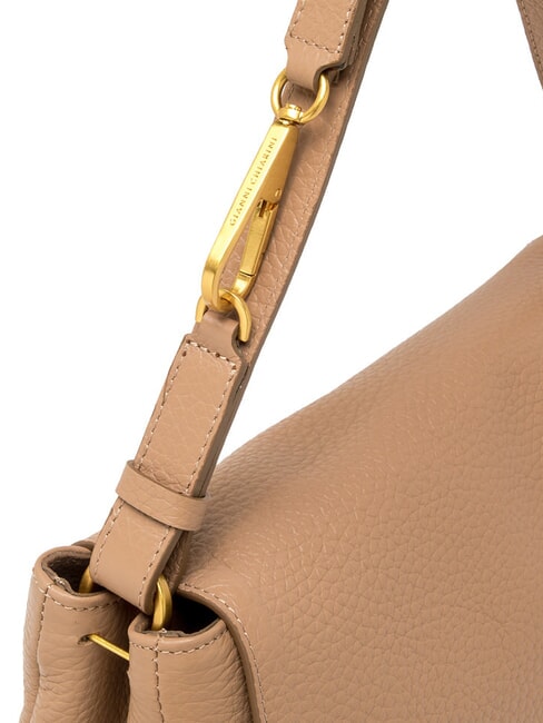 CECILE Schultertasche aus gehämmertem Leder Ton - Damentaschen