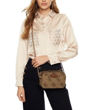 GUESS IZZY Kameratasche mit zwei Reißverschlüssen MILCH-LOGO - Damentaschen - 4