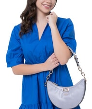 GUESS ORLINA Schultertasche mit Eidechsen-Print Lavendelgrau - Damentaschen - 6