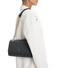 GUESS NOELLE 2 Wandelbare Tasche mit Klappe Kohle - Damentaschen - 6