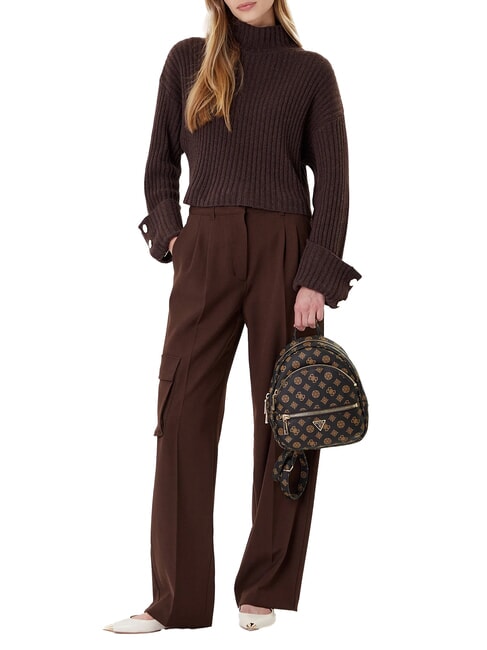 MANHATTAN 2 Kleiner Rucksack mit 4G-Pfingstrosen-Logo mochalog - Damentaschen